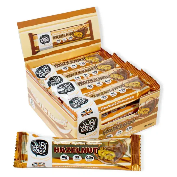 Yubi Bars Plant Based Protein Bar Hazelnut Flavor 35g Pack of 12