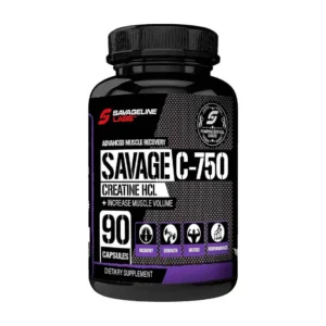 Savageline Label Savage C-750 Creatine HCL 90 Capsules, 90 Serving