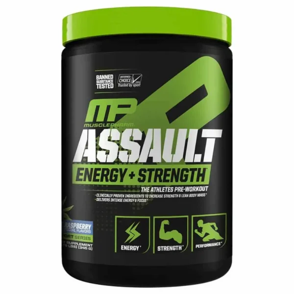 Muscle Pharm Assault Energy+Strength 345g Blue Raspberry 30 Serving