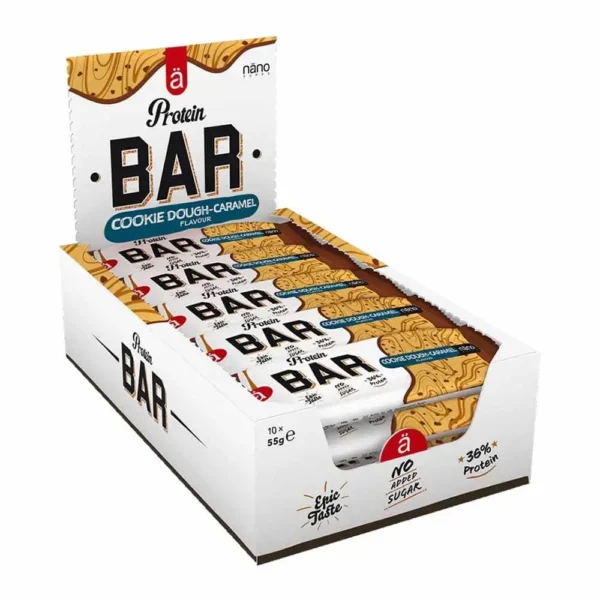 Nano Supps Protein Bar Cookie Dough Caramel Flavor 55g Pack of 15