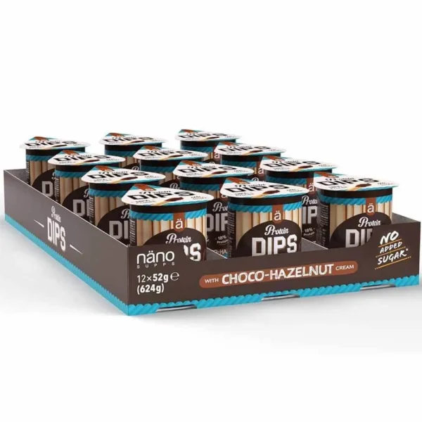 Nano Supps Protein Dips 52g Pack of 12 Choco Hazelnut Flavor