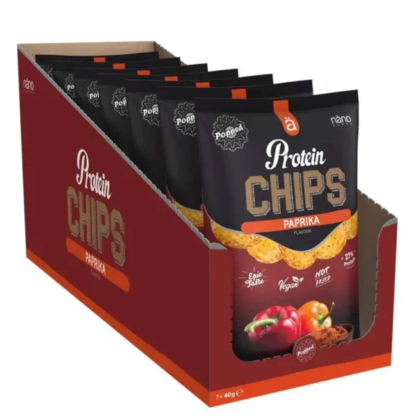 Nano Supps Protein Chips Paprika Flavor 40g Pack of 7