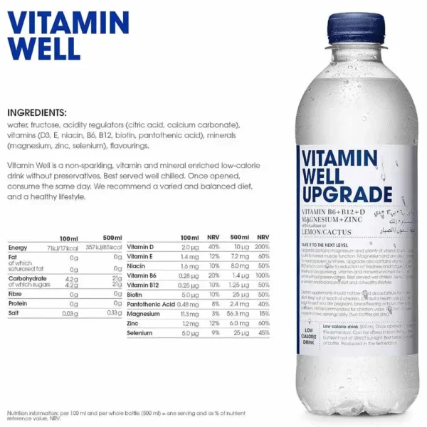 Vitamin Well Upgrade 500ml Lemon Flavor