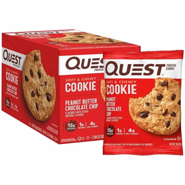 Quest Protein Cookie Peanut Butter Chocolate Chip Flavor Pack of 12