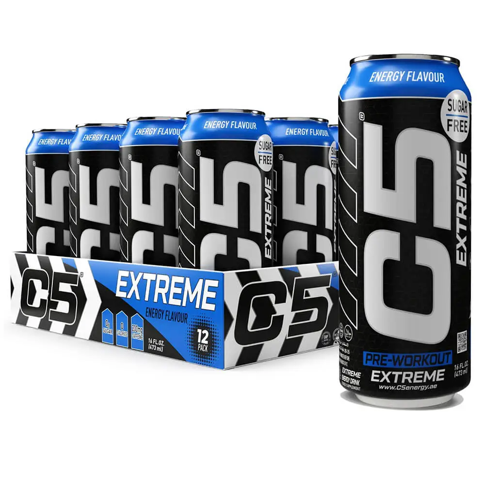 C5, EXTREME, Zero Sugar, Energy, 473ml, Pack of 12