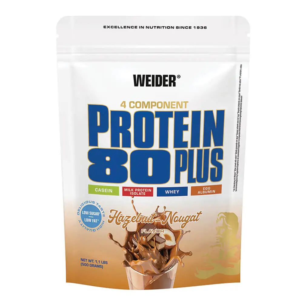 weider 4 component protein 80 plus, hazelnut nougat