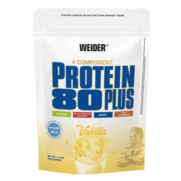 weider 4 component protein 80 plus, vanilla