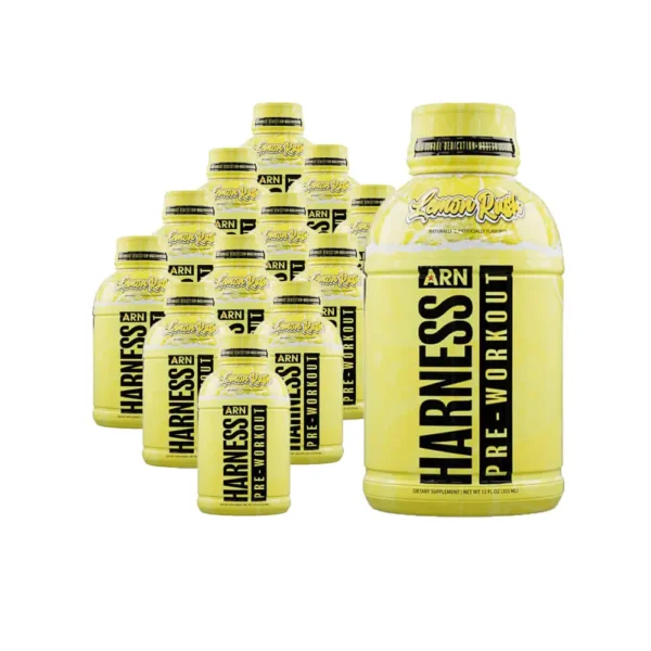 ARN Harness Pre-Workout Drink Lemon Rush Flavor 355ml Pack of 12