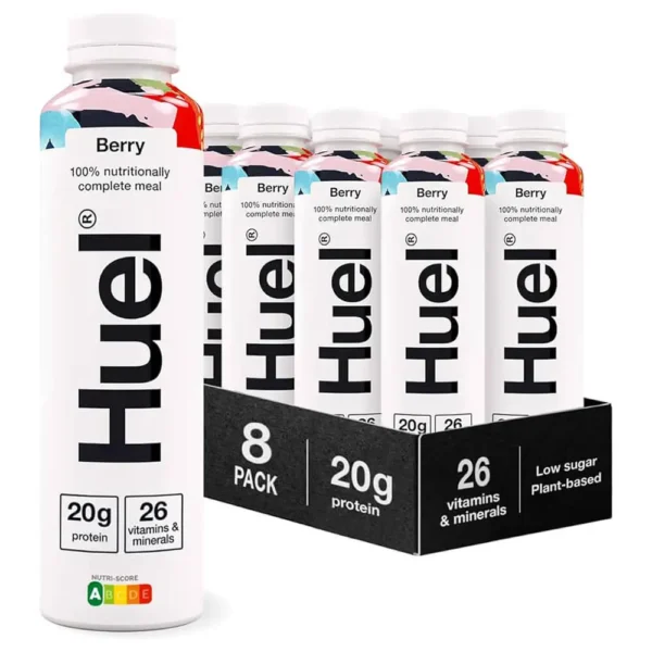 Huel Complete Meal Protein Milkshake Berry 500ml Pack of 8