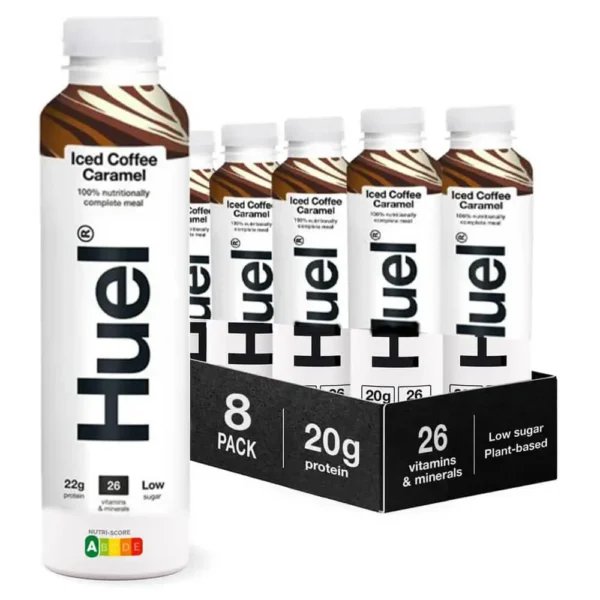 Huel Complete Meal Protein Milkshake Iced Coffee Caramel 500ml Pack of 8