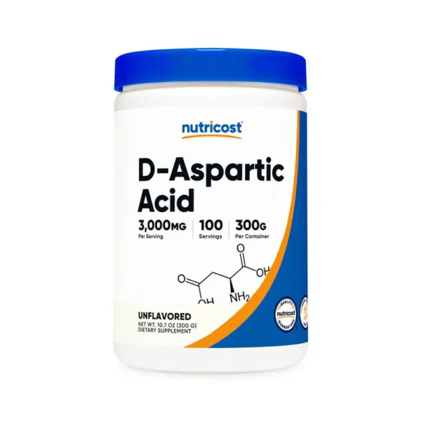 Nutricost D-Aspartic Acid 3000mg 100servings 300g