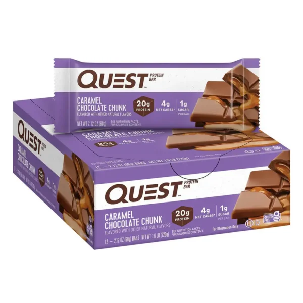 Quest Protein Bar Caramel Chocolate Chunk 12x60g