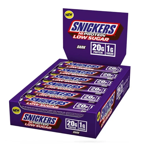 Snickers Bar Hi-Protein Low Sugar Dark Chocolate 12x57g