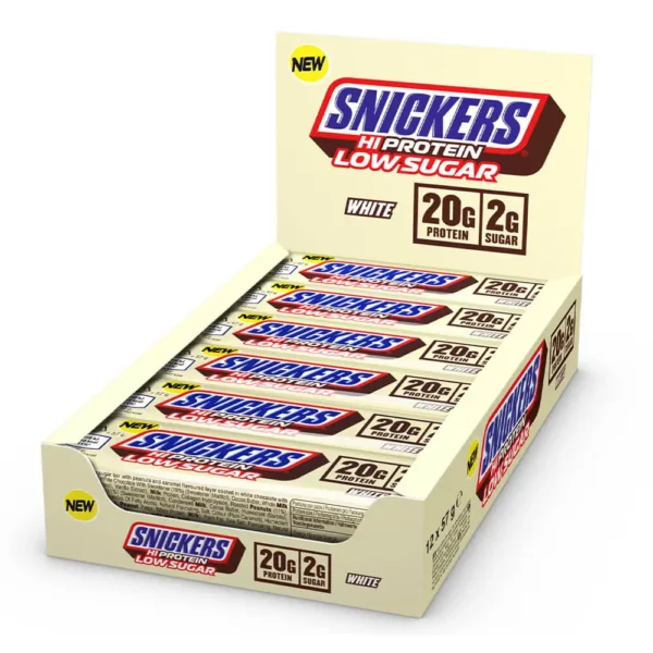 Snickers Bar Hi-Protein Low Sugar White Chocolate 12x57g