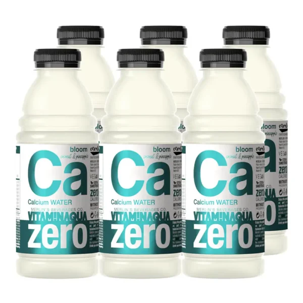 Vitamin Aqua Ca Calcium + Vitamin D Zero Coconut & Pineapple 6x600ml Case