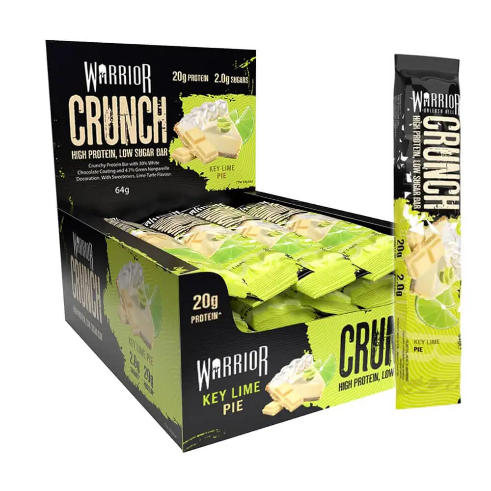 WARRIOR, Crunch High Protein Bar, Key Lime Pie, 64g, Pack of 12