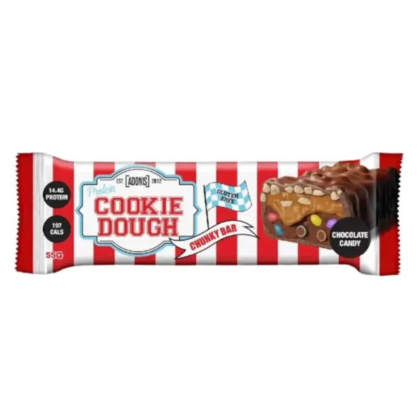 ADONIS PROTEIN COOKIE DOUGH,CHUNKY BAR,CHOCOLATE CANDY 55G