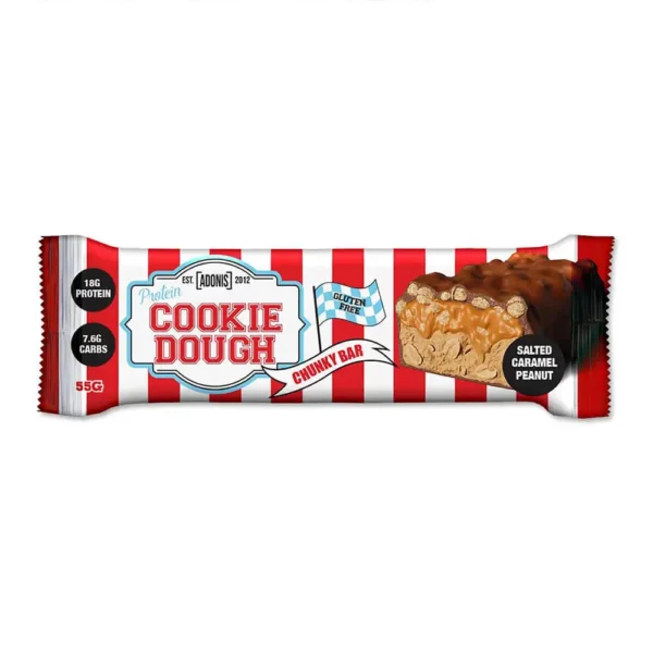 ADONIS PROTEIN COOKIE DOUGH,CHUNKY BAR,SALTED CARAMEL PEANUT 55G