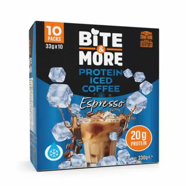 BITE & MORE PROTEIN ICED COFFEE, ESPRESSO FLAVOR 33G PACK OF 10