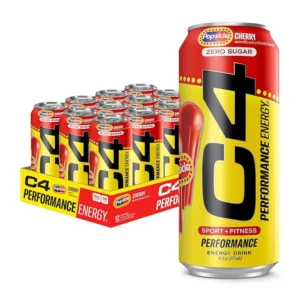 C4 Energy Drink x POPSICLE Cherry, Sugar Free Pre, 473ml Pack of 12