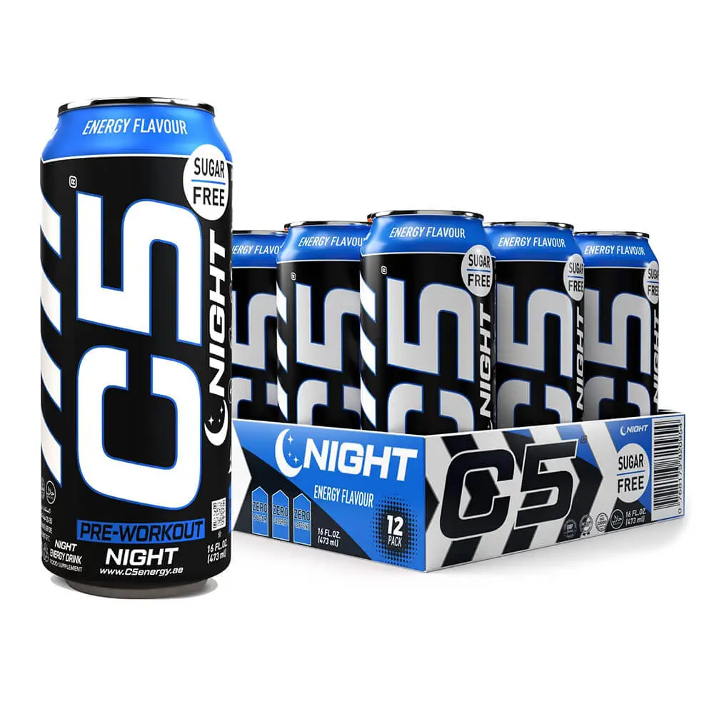 C5 NIGHT Sugar Free Pre-Workout Energy 473ml Pack of 12