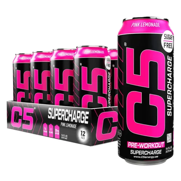 C5 SUPERCHARGE Sugar Free Pink Lemonade 473ml Pack of 12