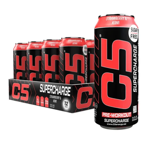 C5 SUPERCHARGE Sugar Free Strawberry & Kiwi 473ml Pack of 12