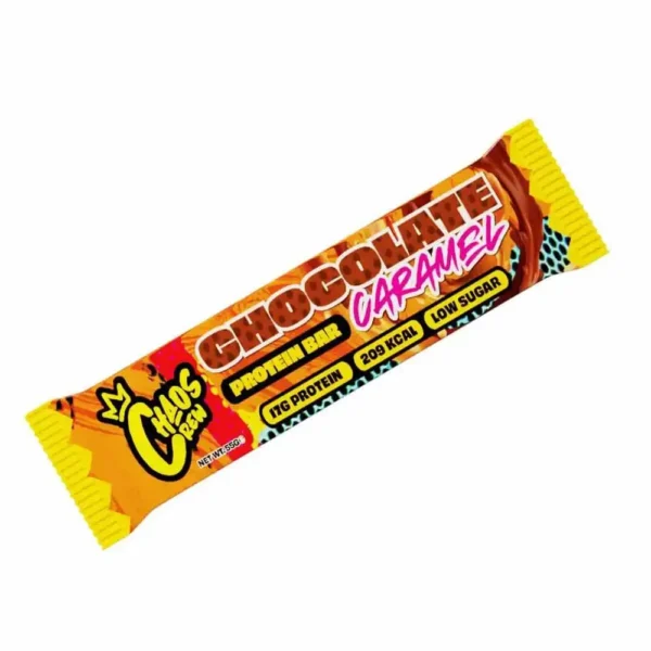 CHAOS CREW, PROTEIN BAR, CHOCOLATE CARAMEL,55G