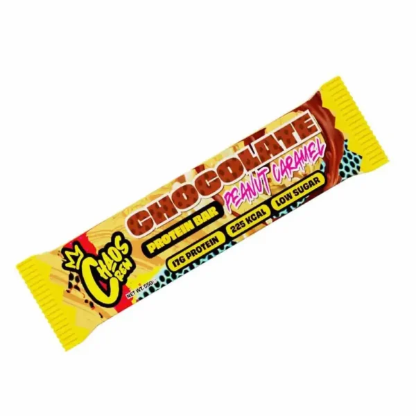 CHAOS CREW, PROTEIN BAR, CHOCOLATE PEANUT CARAMEL,55G