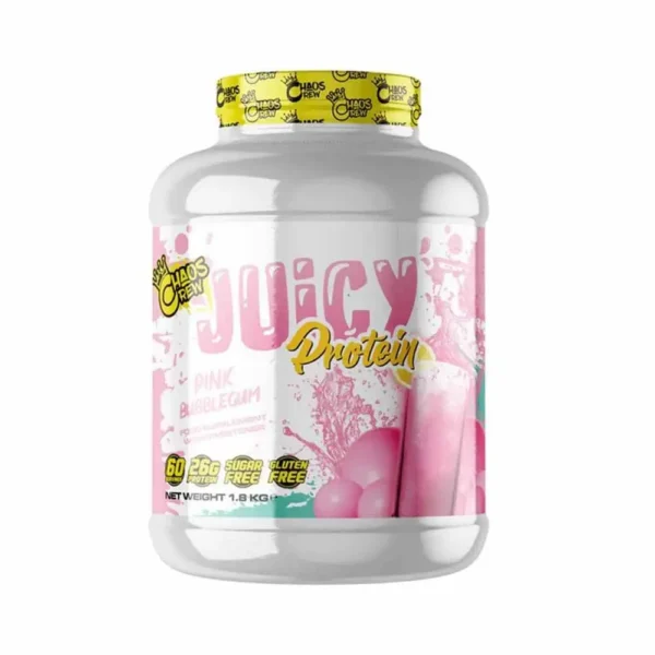 CHAOS CREW,JUICY PROTEIN,PINK BUBBLEGUM,60 SERVINGS,1.8 KG