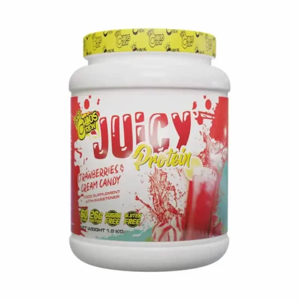 CHAOS CREW,JUICY PROTEIN,STRAWBERRIES & CREAM CANDY,60 SERVINGS,1.8 KG