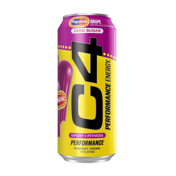 Cellucor C4 Performance Energy Drink, Zero Sugar, Popsicle Grape, 473ml