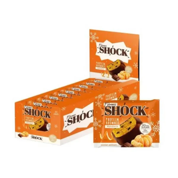 Fitness Shock Protein Brownie Mandarin 50g Pack of 10