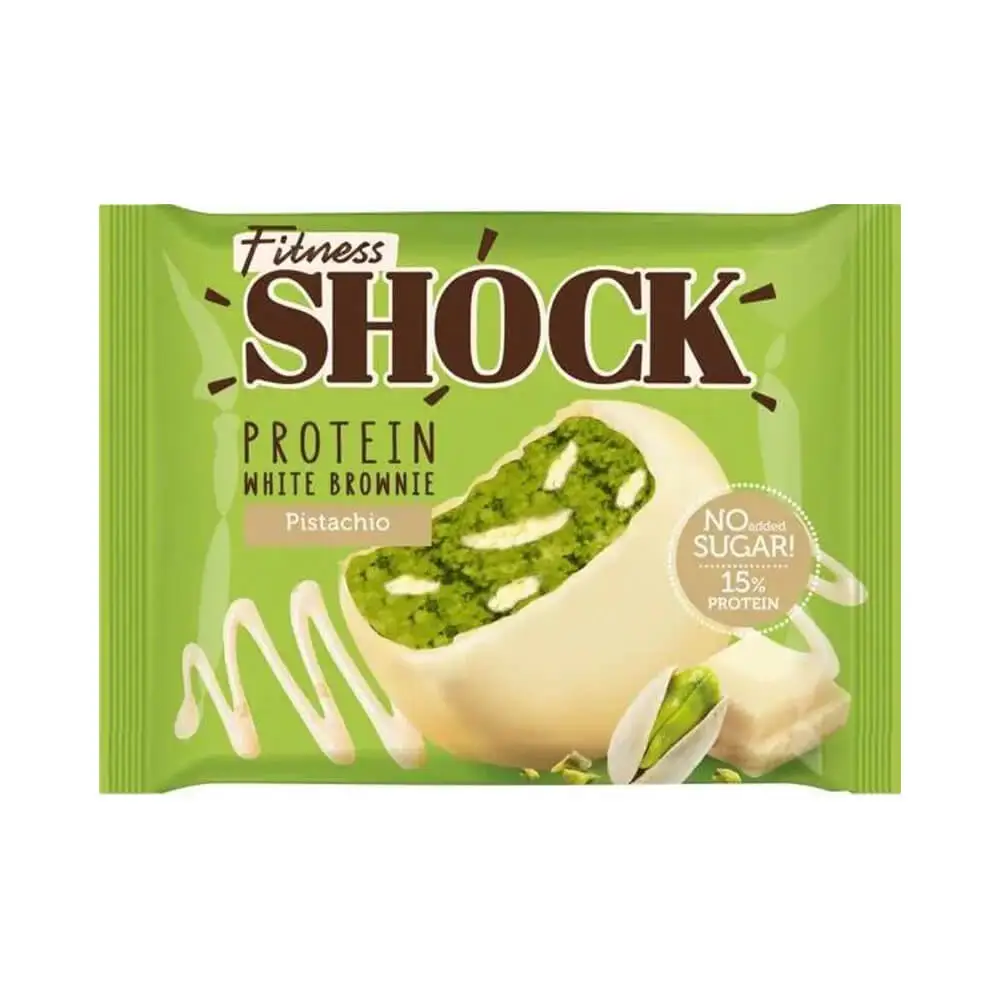 Fitness Shock Protein White Brownie Pistachio 50g