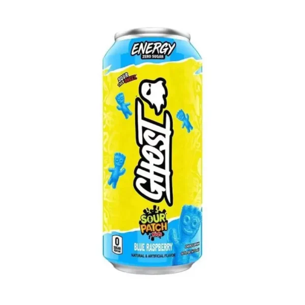 Ghost, Energy Zero Sugar Sour Patch Kids, Blue Raspberry, 473ml