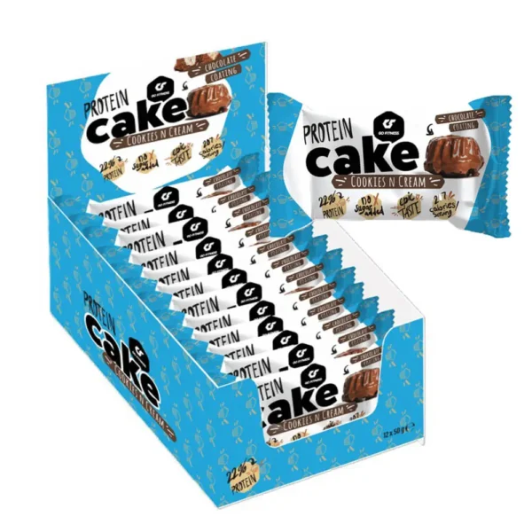 Go Fitness Protein Cake, Cookies & Cream, 50g Pack of 12