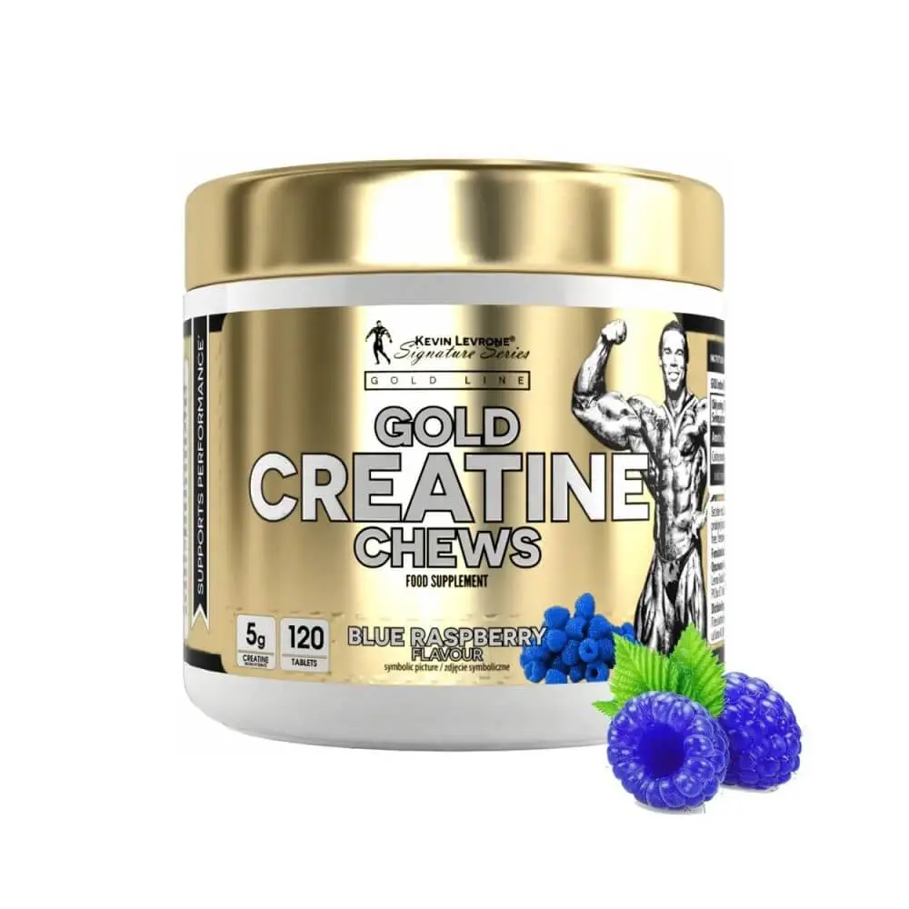 Kevin Levrone, Gold Creatine Chews, Blue Raspberry, 24S, 120 Tabs