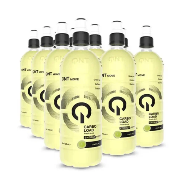 QNT MOVE, Carb Load, Fresh Drink Energy Workout, Lemon Lime, 700ml Pack of 12