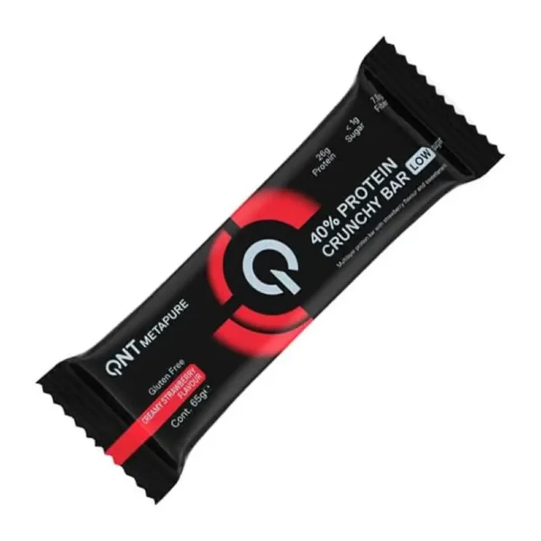 QNT Metapure, 40% Protein Crunchy Bar, Creamy Strawberry, 65g