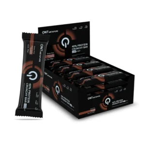 QNTMetapure, 40% Protein Crunchy Bar, Chocolate, 65g Pack of 12