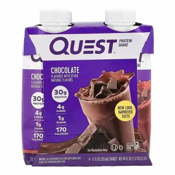 Quest Protein Shake Chocolate Flavor 325ml Pack of 4