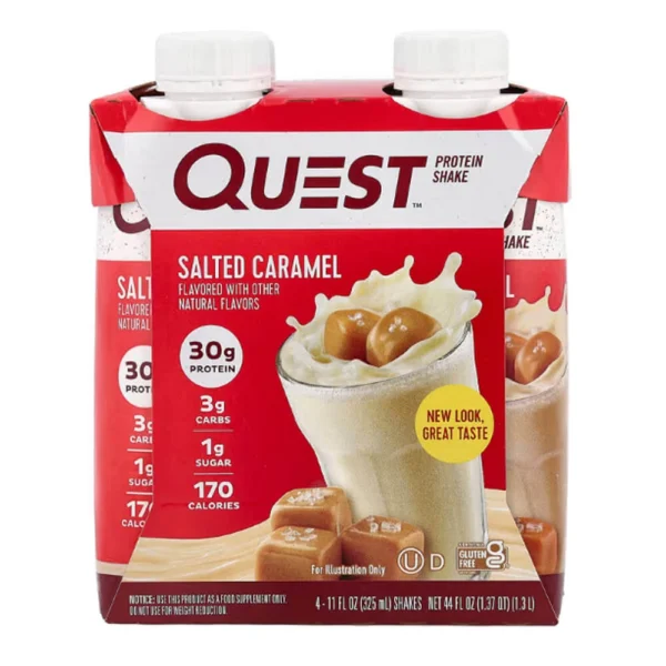 Quest Protein Shake Salted Caramel 325ml Pack of 4