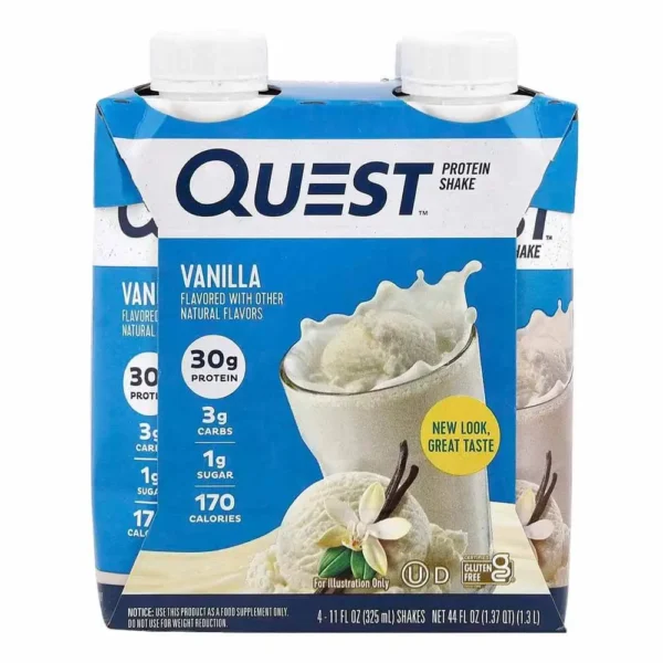 Quest Protein Shake Vanilla Flavor 325ml Pack of 4