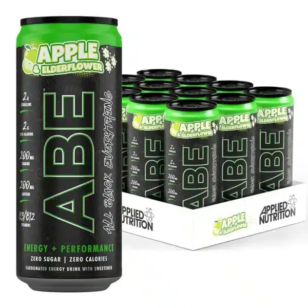 Applied Nutrition ABE Energy Drinks Apple & Elderflower 330ml Pack of 12