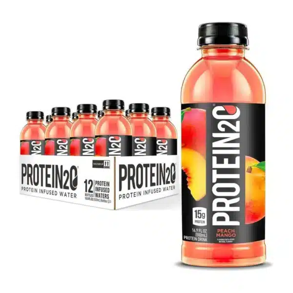 Protein20 Infused Water +Energy Peach Mango 500ml Pack of 12