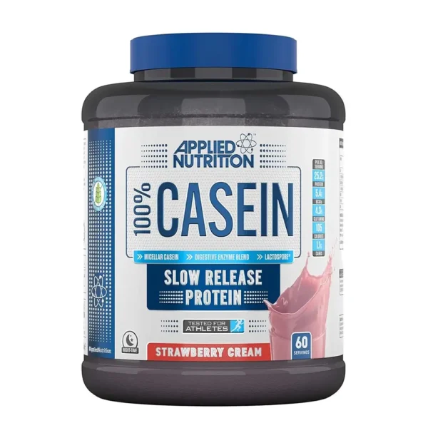 Applied Nutrition Casein Protein Powder - Micellar Casein Supplement, Slow Release Protein (1.8kg - 60 Servings) (Strawberry Cream) (1)