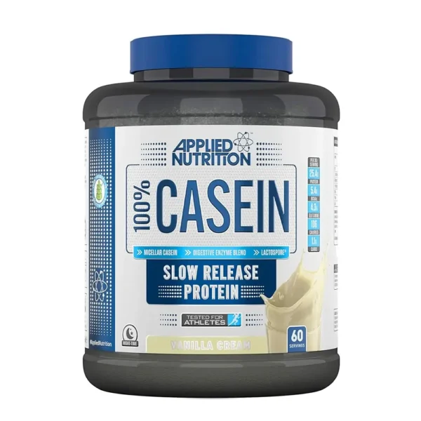 Applied Nutrition Casein Protein Powder - Micellar Casein Supplement, Slow Release Protein (1.8kg - 60 Servings) (Vanilla Cream) (1)