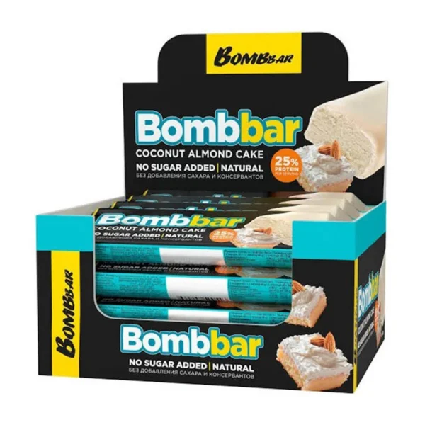 Bombbar 12×40g Coconut Almond Cake