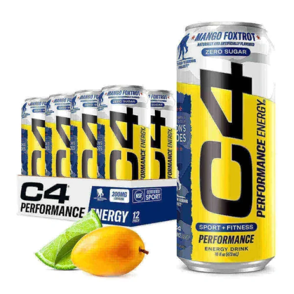 C4 Zero Sugars Energy Drink 473 ML Mango Foxtrot Pack of 12