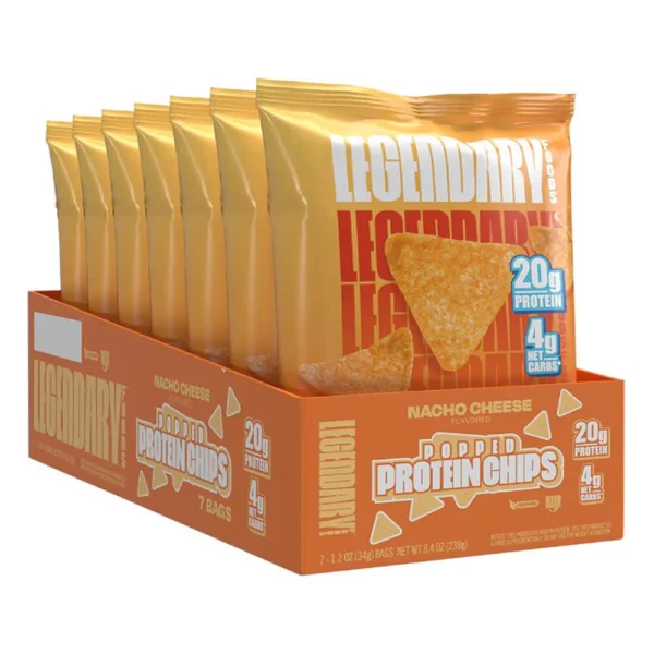 Legendary Foods Popped Protein Chips 7 bags 238g Nacho Cheese